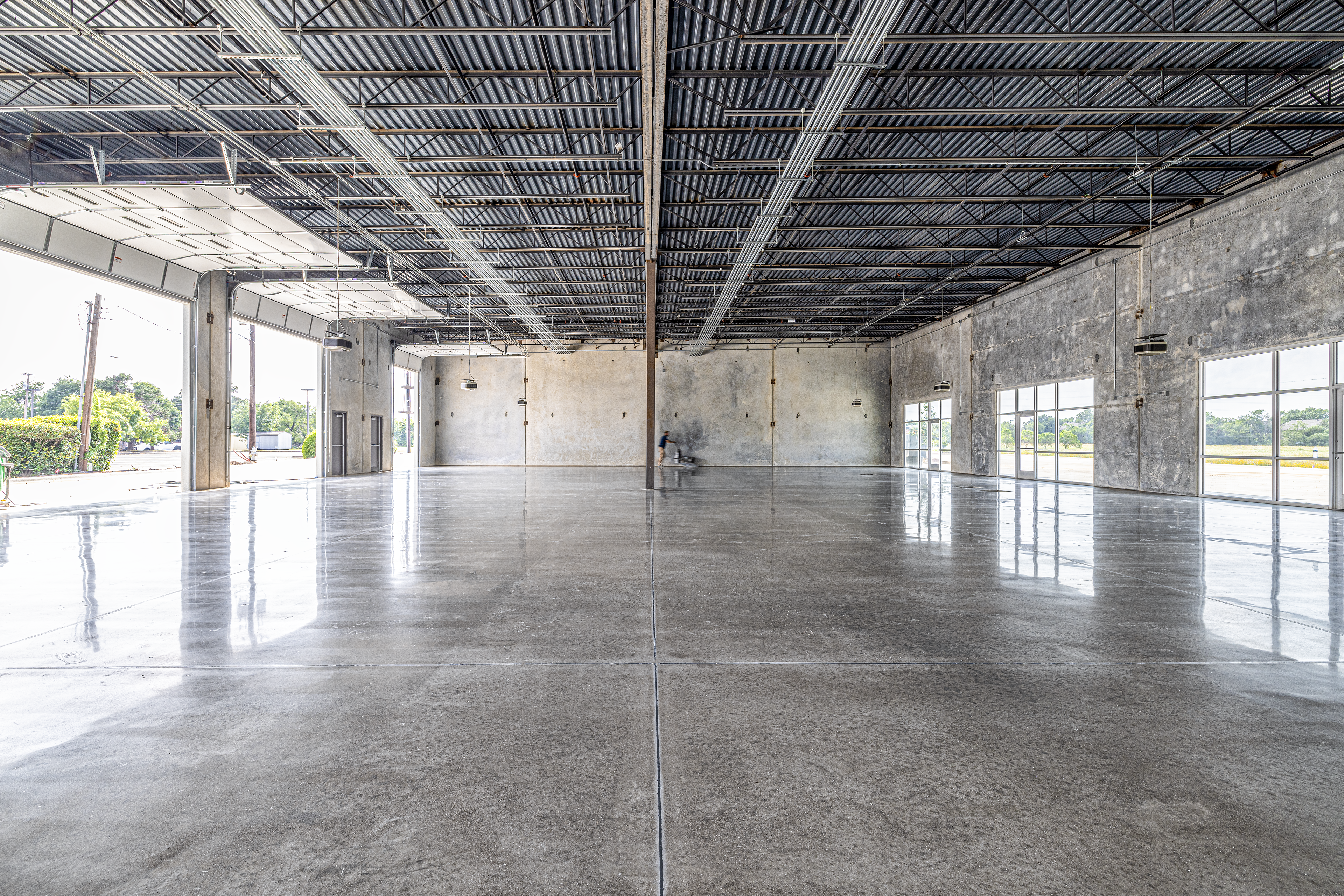 Polished concrete floor